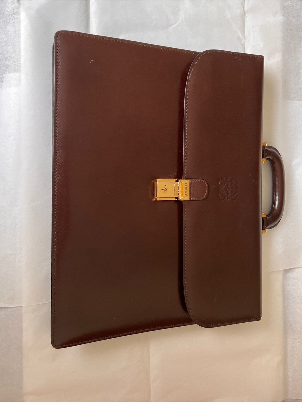 Loewe Madrid Leather Brown Briefcase